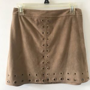 Tan Suede Express Skirt